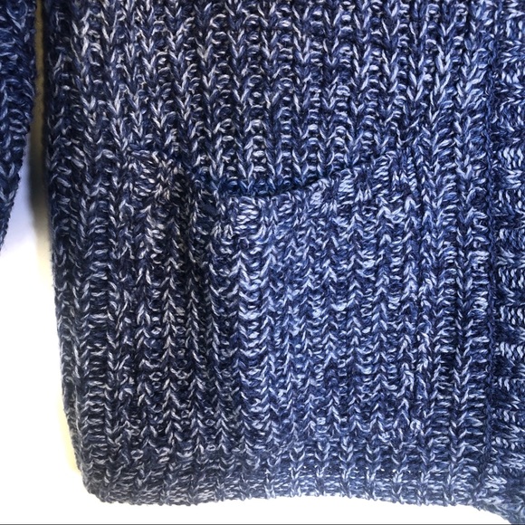 Blue Larry Levine Knit Sweater with Pockets - Picture 4 of 6